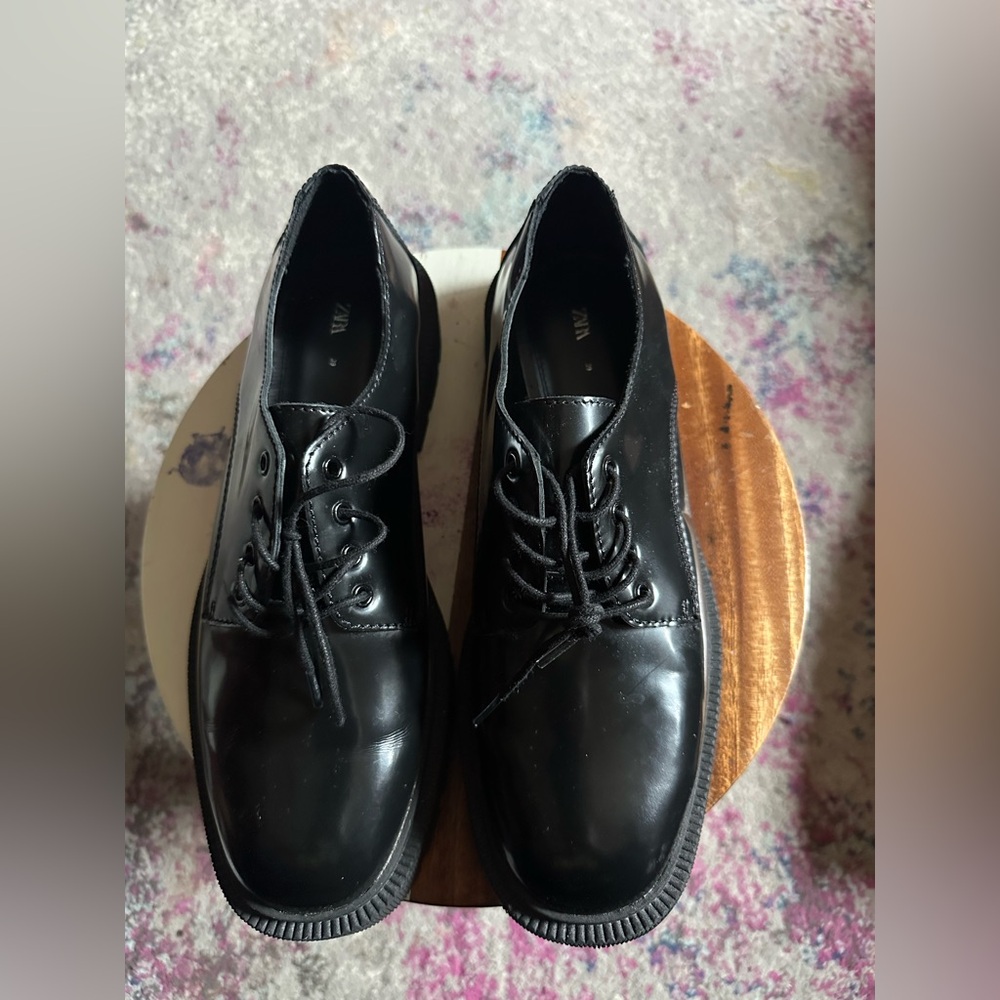 Zara Black Women’s Lace-Up Dress Shoes